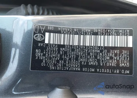 2010 Toyota Corolla Le z USA, uszkodzony, nr VIN 2T1BU4EE4AC402166